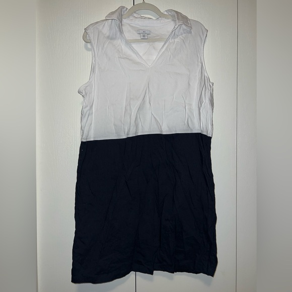 H By Halston Linen Blend Shift Tank Dress - Picture 1 of 13